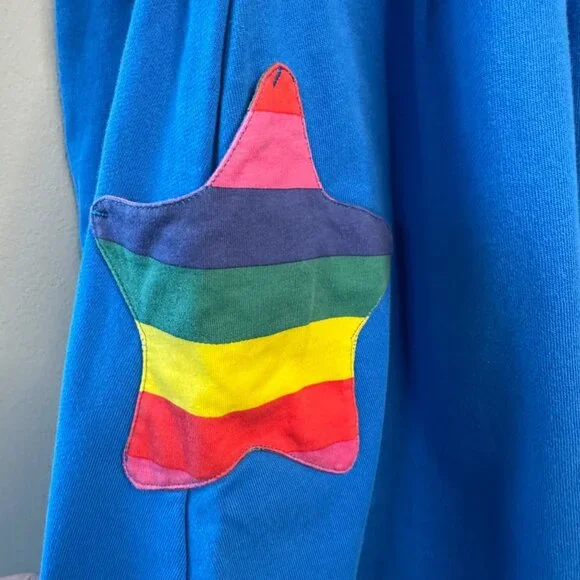 MINI BODEN Rainbow Star Pockets Dress Girls 11-12 Pocket Thick Cotton Winter - Picture 3 of 6